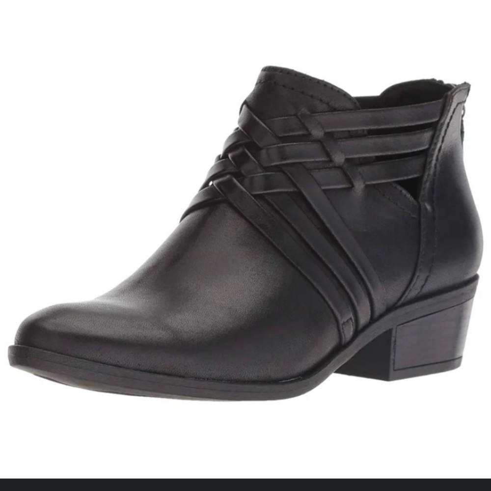 black goldie Ankle boots Criss Cross Boho zip up size 7 NWT